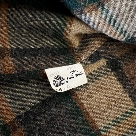 Vintage 70s - 80s Plaid Wool Penguin Coat - Picture 3 of 13